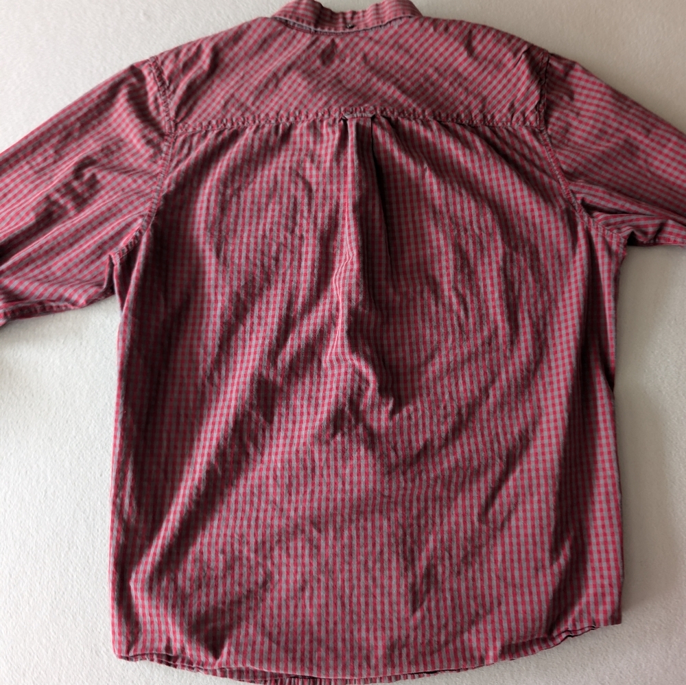 Ben Sherman Mens Long Sleeve Red Grey Striped Button Down Shirt Size L Cotton image 7